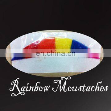 Party fake colorful moustache / Rainbow moustaches MMO-0178