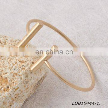 Adjustable fashion gold and silver T bar cuff bracelets minimalist bracelet jewelry