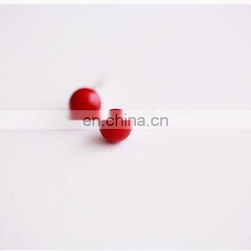 Red Bead Ball Charm Earring Stud Silver Stud Earring Charming Ear Bead Stud Fashion Jewelry photo-2