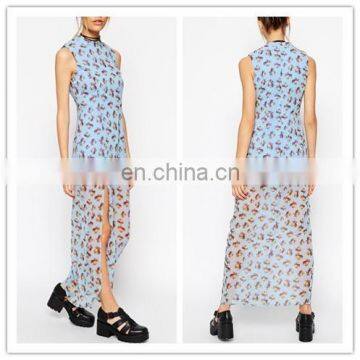 2015 China clothing - Latest ladies fashion long style casual dress with picturees WS00422