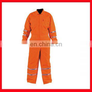 Breathable 100 Cotton Orange Coverall With Reflective Tape photo-1