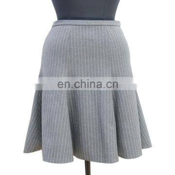 High Quality Elegant Office Knee Length Formal Stripe Trumpet Skirt photo-3