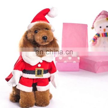 Wholesale Christmas Costume Clothes Santa Claus Suit + 1* Santa Claus Cap Christmas Hat for Dog Cat Pet