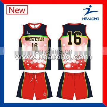 Healong Dye Sublimation Team Beach Volleyball Uniforms