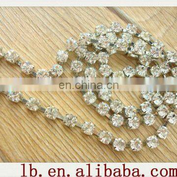 crystal diamond jewelry cup chains, strass chain, MC chaton cup chain for cryrtal trimming