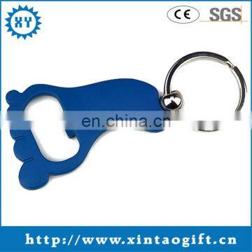 Foot shaped stainless steel bottle opener made in china