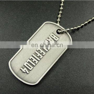 2016 Cheap Raised Metal Aluminum Dog Tags With Ball Chains photo-3