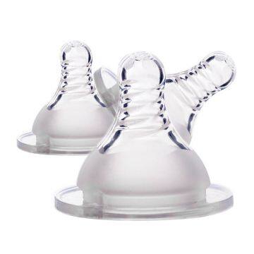 Food Grade BPA Free Silicone Baby Milk Feeding Bottle Nipple for Wide Caliber Bottle photo-4