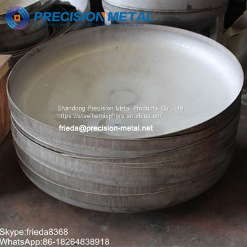 Steel dish head with polishing surface for oil tank