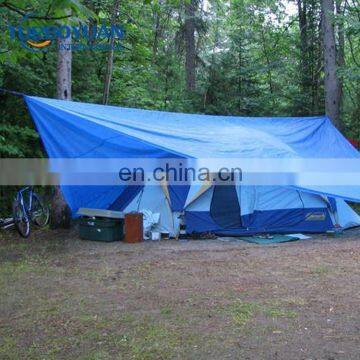 UV stabilized reinforced plastic storage cover outside pe tarpaulin blue sheet