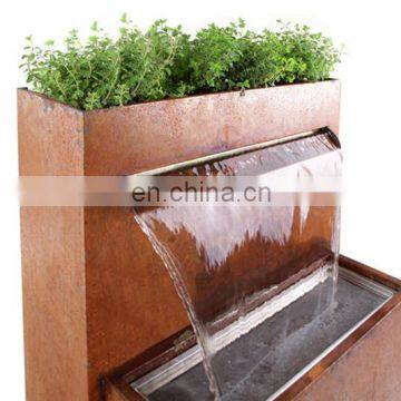 Unique small Outdoor corten steel Water Pumps Fountain for garden decor