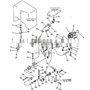 Hydraulic Pilot Gear Pump WA450 WA470 Loader Tandem Double Pump 705-51-20300 Gear Pump Assy