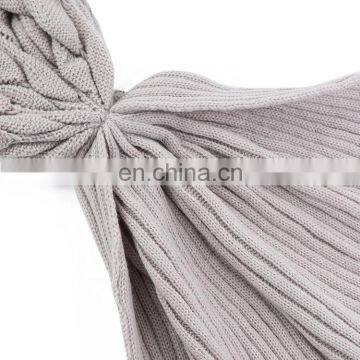 Handmade Knitted Mermaid Tail Blankets for Adults Girls All Season photo-3