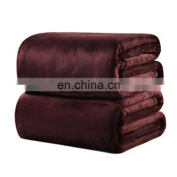 2020 Factory Price 100% Polyester Super Soft Multi Size Solid Color Accept Customized Outdoor Flannel Blanket photo-2