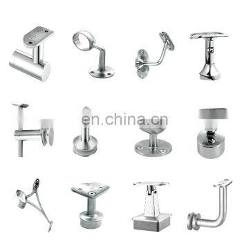 Wall Mounted SS Stair Railing Support Stainless Steel Exterior Stair Handrail Support