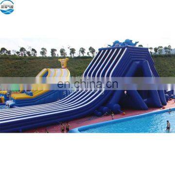 Cheap Commercial Amusement Swimming Pool Six Lane Inflatable Water Slides With Pool photo-3