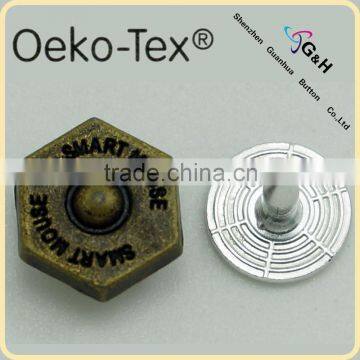metal logo metal jeans rivet