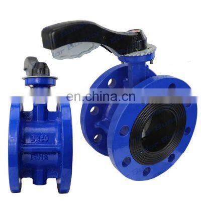 Bundor PN16 Ductile Iron DN50-200 Double Flanged Butterfly Valve