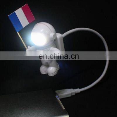 Novelty Gift Astronaut Hold Flag Spaceman Usb Flex Reading Light photo-4