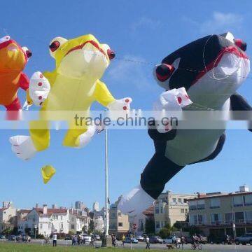 custom colorful advertising inflatable frog kite for sale