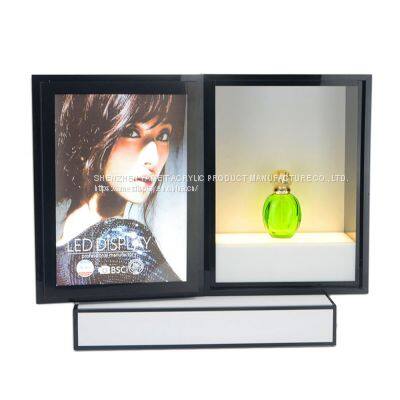 Acrylic Makeup Organizer Perfume Display Rack Cosmetic Advertising LED Display Stand 7454 2021 07