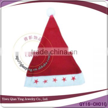 non-woven animated santa hat with star shaped led light