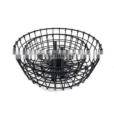 China Factory Creative Countertop Kitchen Storage 2 Tier Hanging Metal Iron Wire Fruit Bowl Basket photo-5