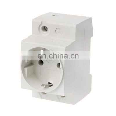 AC30 10 16A 230V mounted socket French modular socket, France/EU/universal power electric din rail socket