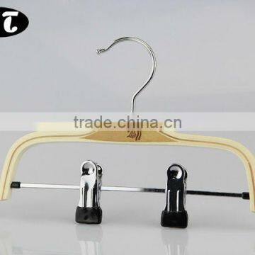 HA442 laminated pants hanger with clips