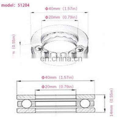Wholesale Fast Delivery High Quality and Low Price Thrust Bearing 51204 Thrust Ball Bearing photo-2