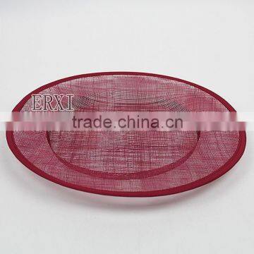 Wholesale Aliaba China Manufacture 31cm Red Sinamay Hat Fascinator Base photo-3