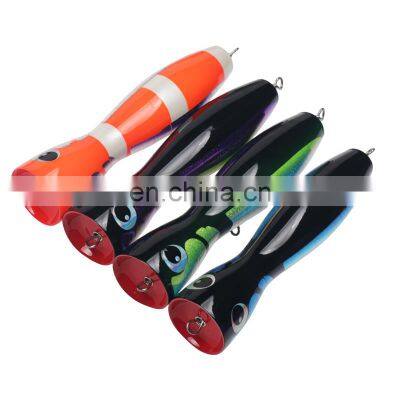 2020 Yajie Outdoors 20cm/120g Topwater Wooden Popper Surface Popping Lures Sea Handmade Fishing Baits photo-2