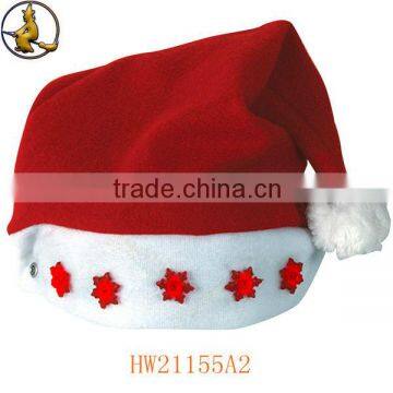 Newly Customized Size Dark Red Flashing Santa Hat