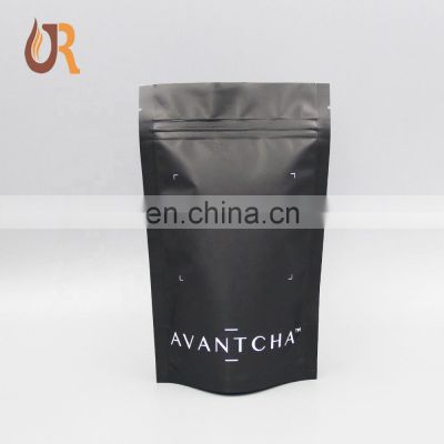 China supplier zip lock aluminum foil stand up pouch coffee packaging bags with valve and tin tie