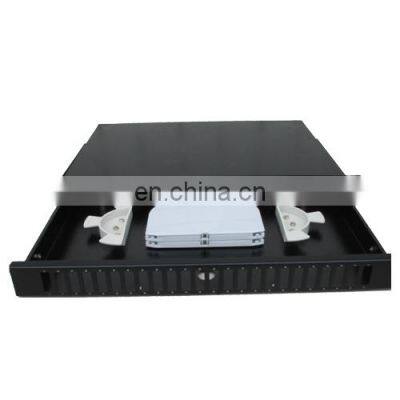 1U 19 inch Sliding Type Rackmount fully load ODF 24 Port SC SX fiber patch panel with1m pigtails and adapters