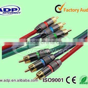 2015 Newest 3RCA Component Cable Male To Male Red Bule Green