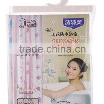 PEVA Waterproof Shower Curtain with 180*180cm/180*200cm/200*200cm