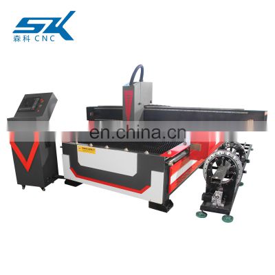 4 Axis Plasma Square Pipe Circle Metal Tube Plasma Cutting Machine 1530