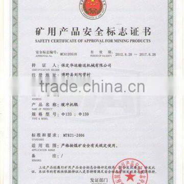Safety Certificate of Approval for Mining Produc