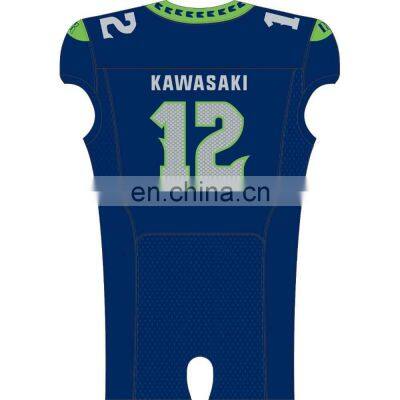 Custom Design Wholesale Price Navy Blue American Football Uniform