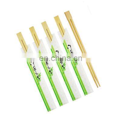 4.5mm Disposable Bamboo Chopsticks With Open Paper Sleeve Printed Customized Logo