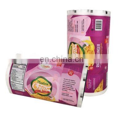 Plastic Custom Printed Banana Chips Sachet Automatic Food Grade Snack Packaging Roll Film 65g Plantain Chips Packaging Pouches photo-3