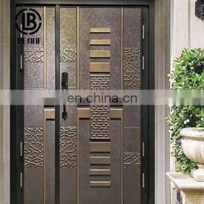 Small Front Double Door Designs Exterior Metal Door Price Cast Aluminum Gate photo-5