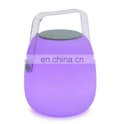 color changing wireless led speaker Factory OEM ODM rechargeable cordless Portable plastic music speaker with led lighting