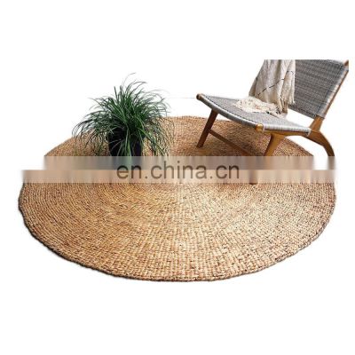 Water Hyacinth Rug Woven natural Mat Straw Carpet Floor Decor Wholesale Vietnam Supplier