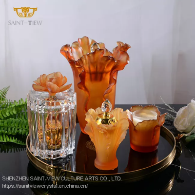 Kitchen Set Spice Box Canister Coffee Tea And Sugar Storage With Handle Boukhor Oud Crystal Glass Jars photo-3