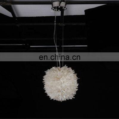 Modern living room dining room pendant light natural stone crystal rock chandelier