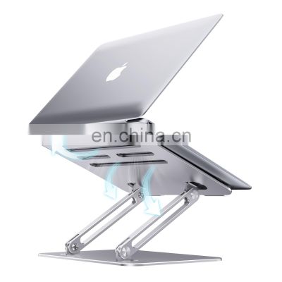 Desktop Laptop Stand Adjustable Height Foldable Laptop Stand For Easy Portability Aluminum Compatible Tablet Stand