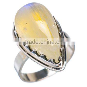 RAINBOW MOON STONE 925 STERLING SILVER RING ,925 STERLING SILVER JEWELRY WHOLE SALE,JEWELRY EXPORTER