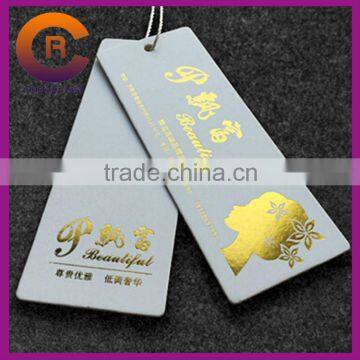 punch hole strings rope custom folded hang tag